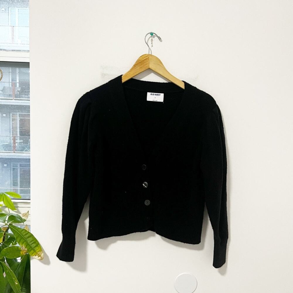 Old Navy Black Knit Cardigan Sweater Size Small